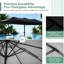 Grand parasol de patio extérieur 180 po x 108 po avec base-1257964024