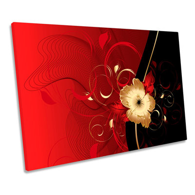 Abstract Flower Design - Wrapped Canvas Print