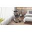 Chaise de douche à roulettes 4 en 1, fauteuil de chevet avec siège, dossier, accoudoirs, chaise de douche pour personnes âgées, adultes, blessés ou handicapés, noir