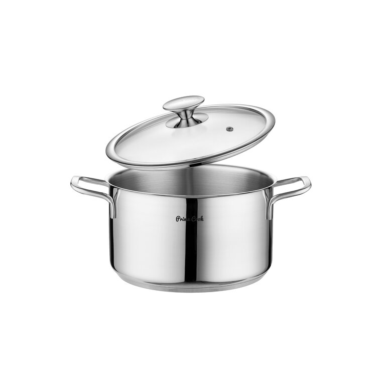Stainless Steel 10 HOT POT Cookware Mirror Finish See Through Lid Pots and  Pan