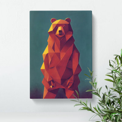 Excellent Bear Abstract - Wrapped Canvas Painting