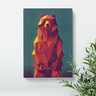 Excellent Bear Abstract - Wrapped Canvas