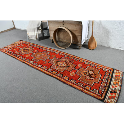 Tapis turc authentique de style rétro avec motif complexe et couleurs riches pour le salon rouge / orange