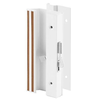 Poignée à loquet en aluminium blanc à profil bas / base basse (paquet de 1)