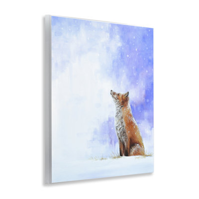 Plaque murale Fox & Gentle Snowfall, design par James Corwin