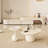 Cream style end table combination