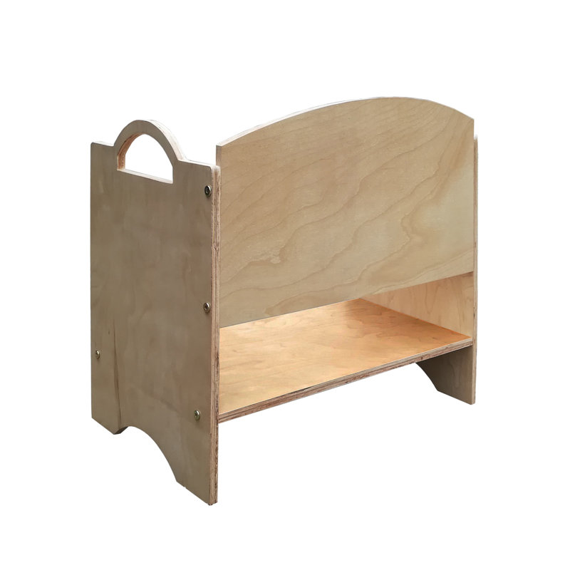 Étagère à livres empilable en bois, finition naturelle