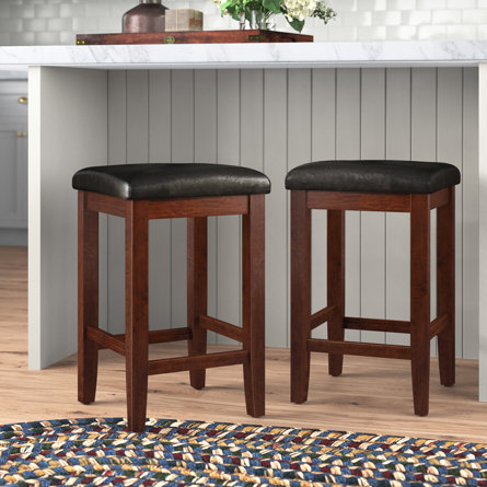 Diamondback Upholstered Counter Stool with Solid Wood Frame