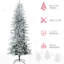 7.5ft Tree, 850 Snow Flocked Twigs, 350 Warm Lights, Auto Open, Flame , Simple Assembly Arrangement Fashion