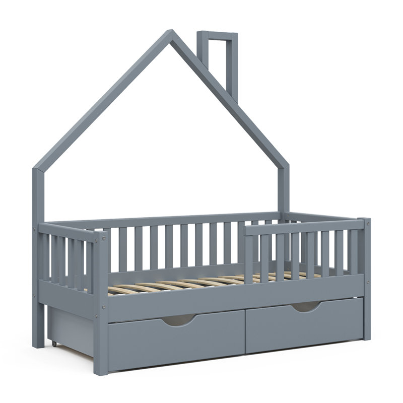 Lucida Cot Bed / Toddler (70 X 140cm) Standard Beds Functional Bed with Storage Included