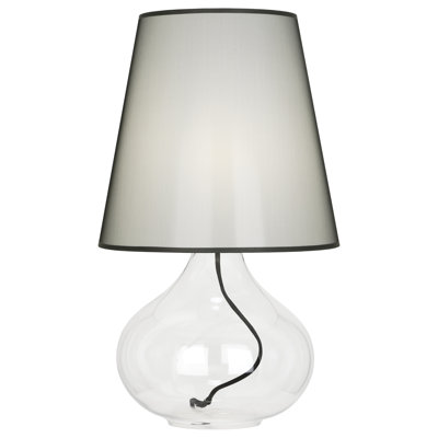 Lampe de table Funky en verre transparent avec abat-jour en organza - gradateur 150W, douille E26 | Éclairage décoratif moderne pour la décoration intérieure