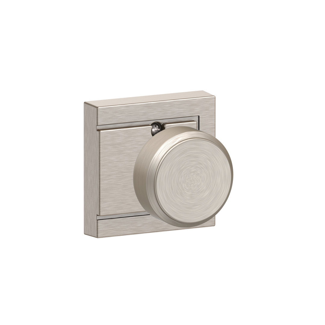 Bowery Knob with Upland Trim Non-Turning Lock Schlage