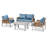 4 - Person Patio Conversation Sets with Cushions
