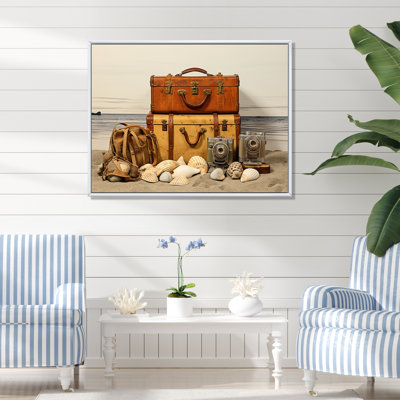 Alexsi Beach Travels Collage III sur toile