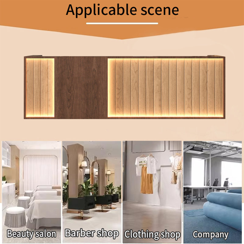 Comptoir de caisse Retro Elegant, Brun / bois naturel