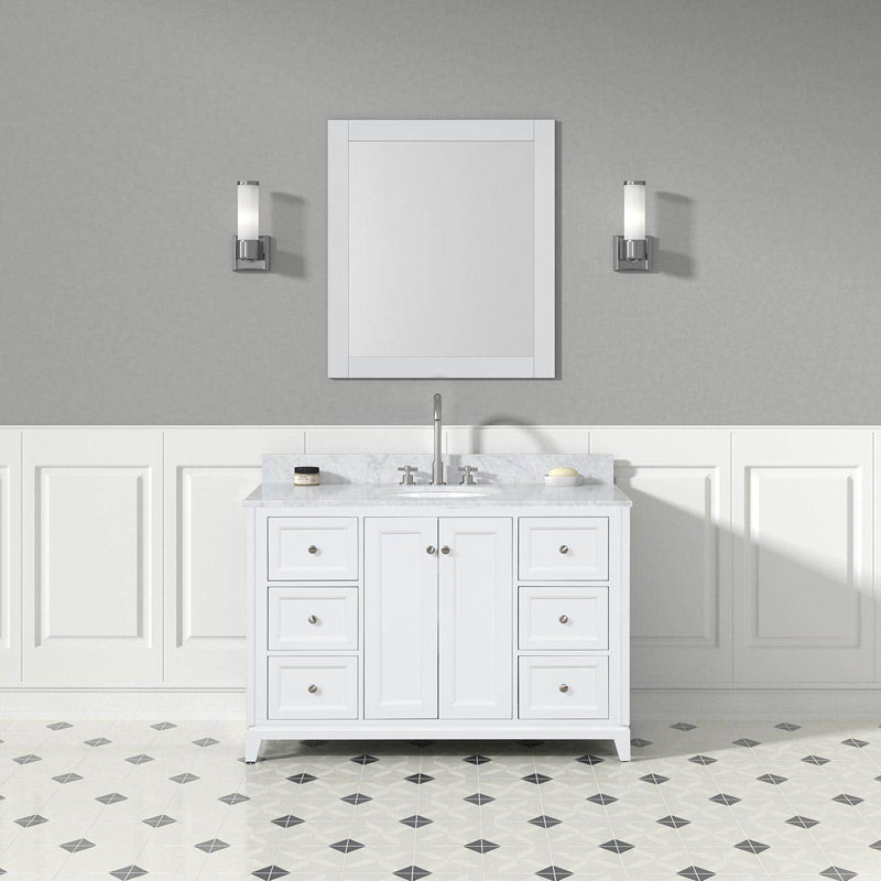 Atwell 47.25'' Single Bathroom Vanity with Top, White