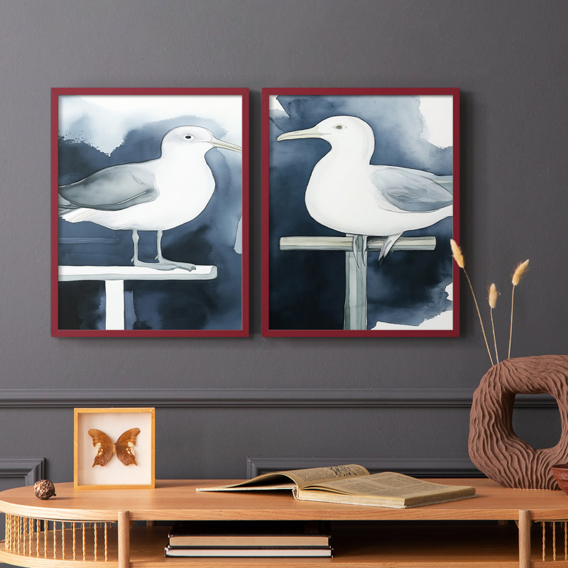 ANIMALS Series I-Premium, reproduction encadrée prête à accrocher - aucun clou requis - aucun clou requis, Rouge