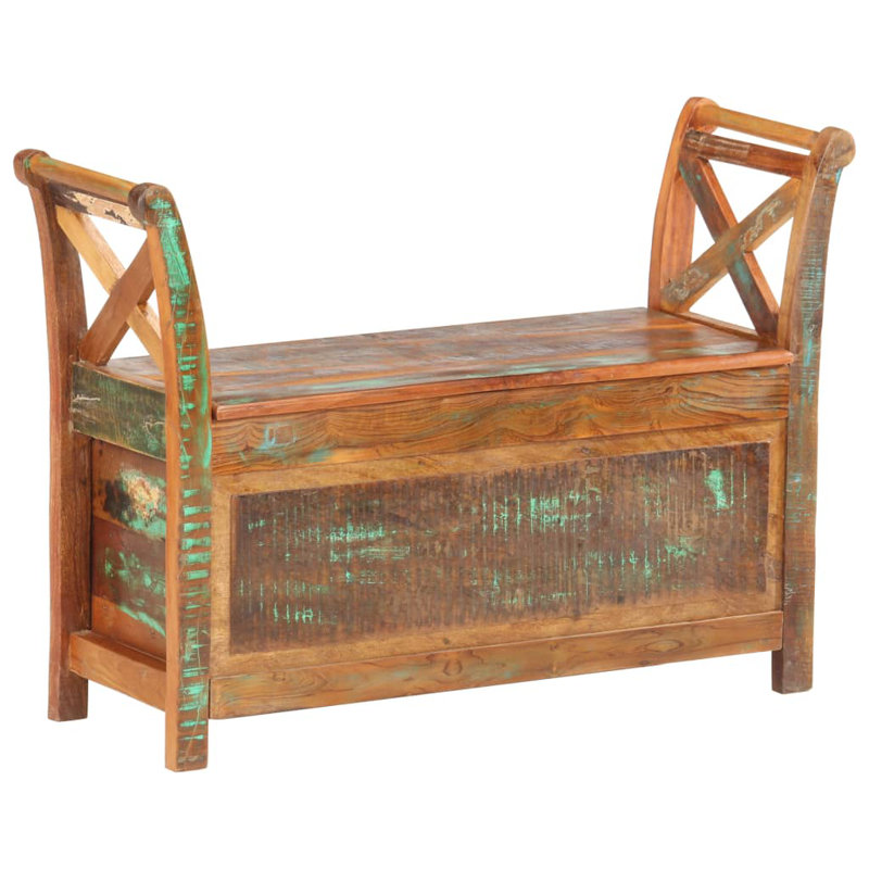 Hall Bench 40.6"x13"x28.3" Solid Mango Wood, Reclaimed Wood