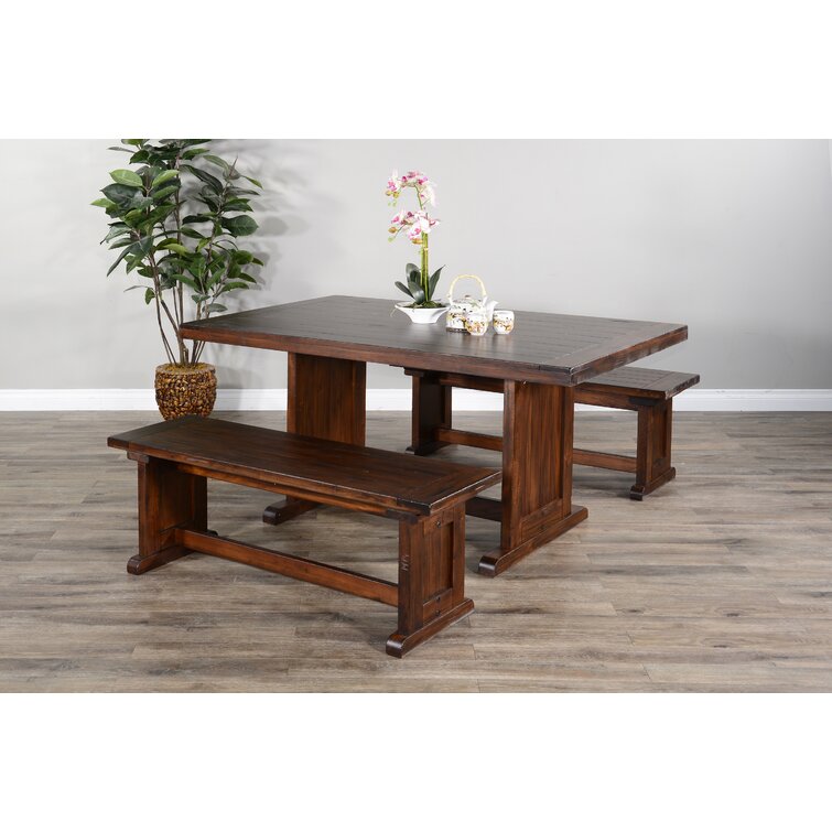 Creaser 3 - Piece Pine Trestle Dining Set