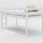 Lit mezzanine simple blanc avec contreplaqué-130082295