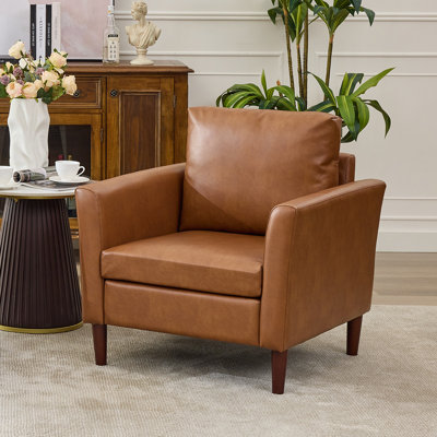 Fauteuil d'appoint en similicuir Bobur