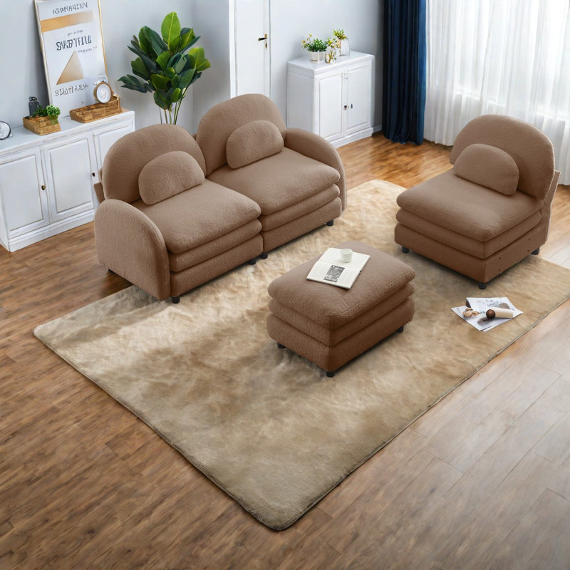 Canapés modulaires Cloud Comfort, canapé modulaire moderne en tissu pour la maison