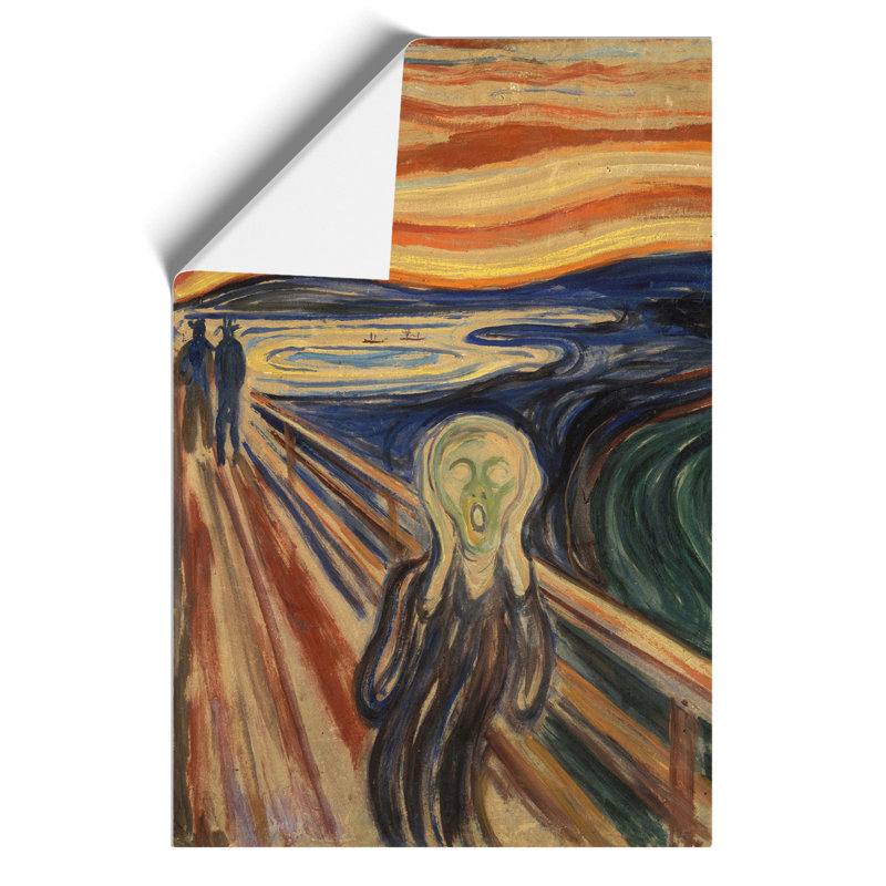 The Scream by Edvard Munch - No Frame Painting, 59cm H x 42cm W x 0.1cm D