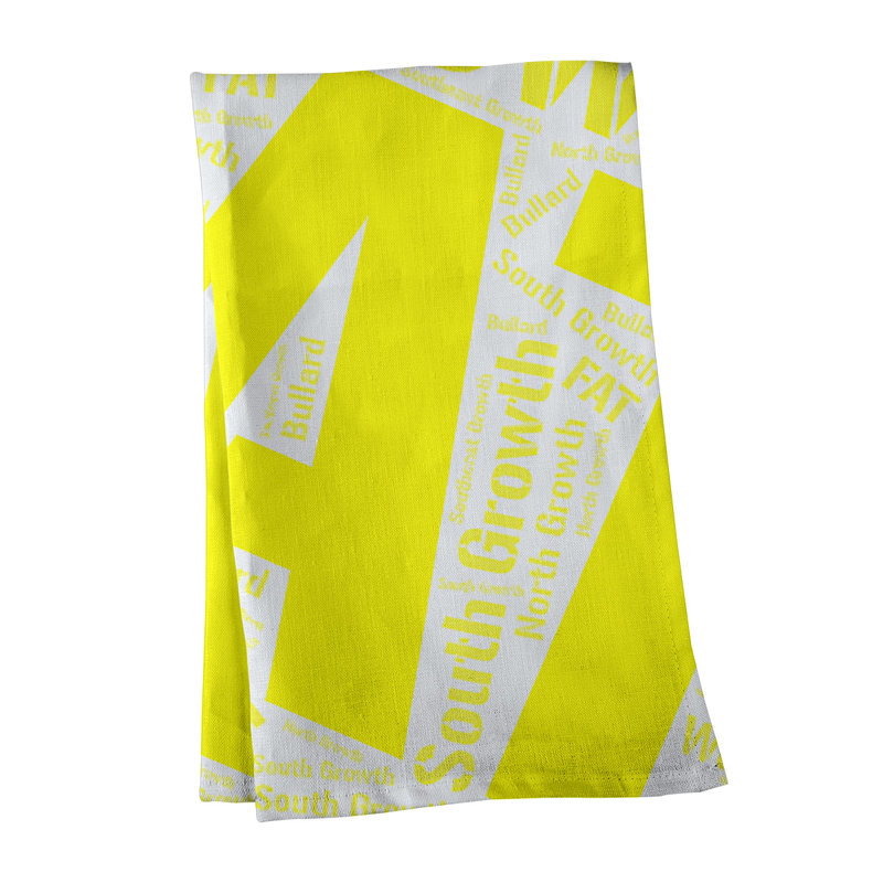 Serviette à thé « districts », Jaune, Fresno