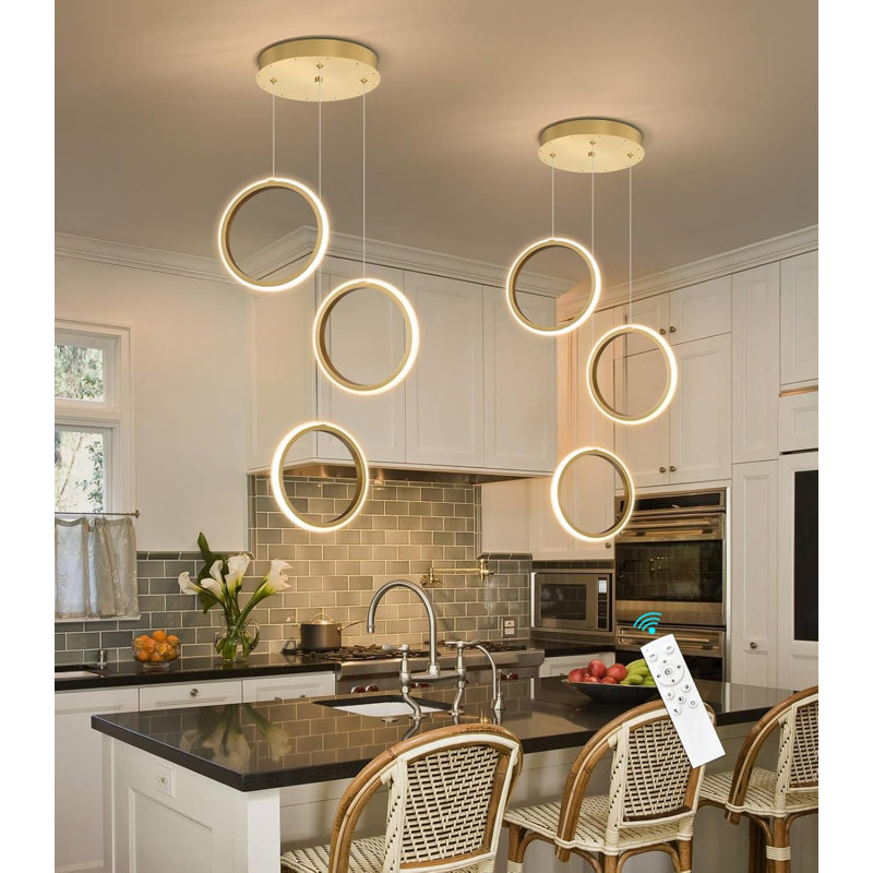 Led Dining Kitchen Chandelier, Gold