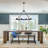 10-light Industrial Dimmable Rectangular Chandelier