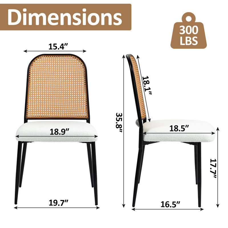 Chaise d'appoint en métal Calis, Blanc