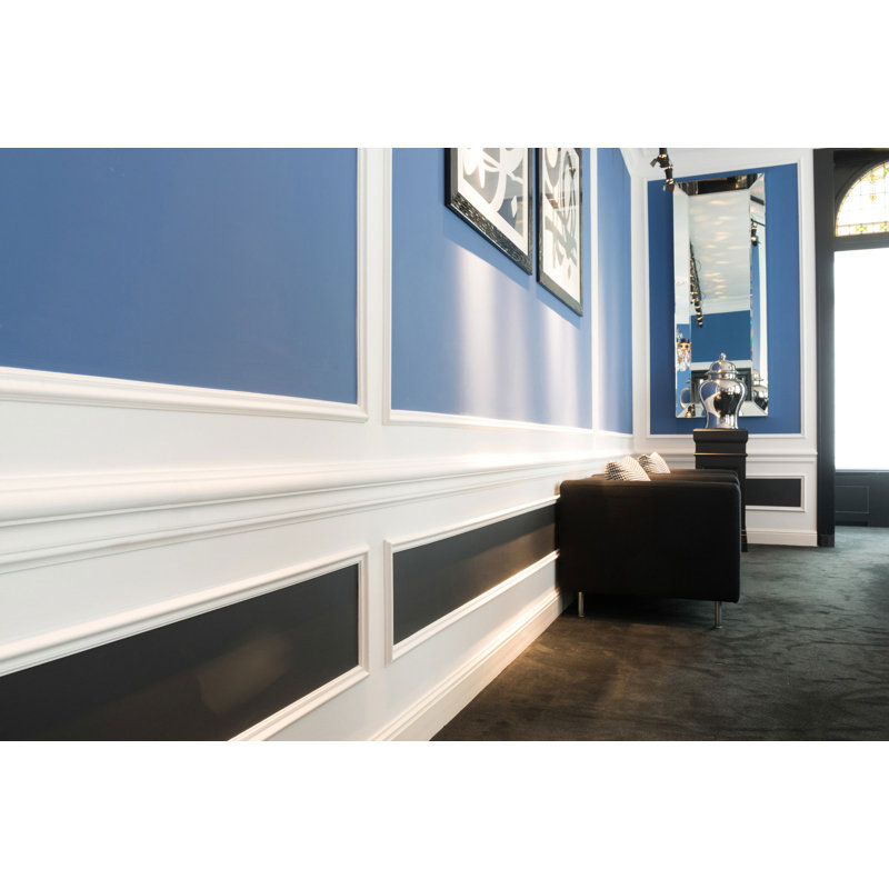 Primed White Flexible Polyurethane Baseboard Moulding 78 in