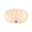 3-Light Milky White Glass Semi-Flush Mount 
