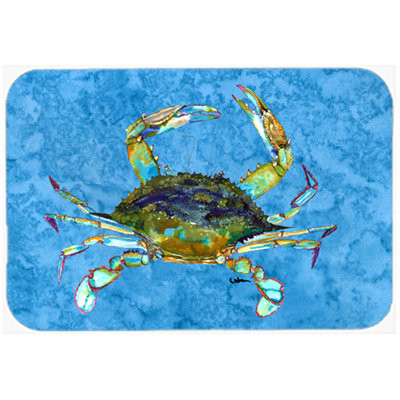 Planche à découper en verre crabe bleu