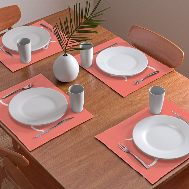 Cotton No Pattern Rectangle Placemat