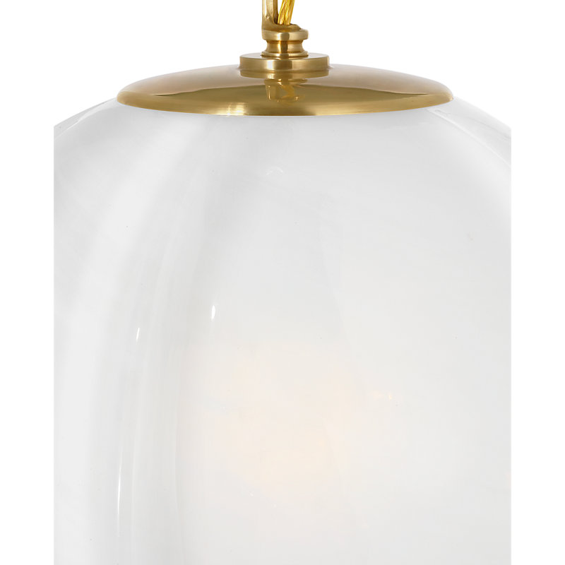 Aerin 1 - Light Pendant, 15.5" H x 13" W x 13" D, Hand-Rubbed Antique Brass