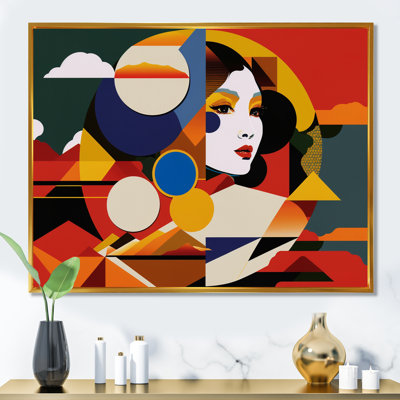 Portrait coloré de femme II - femme avant-garde, art mural sur toile