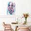 Pieuvre rose éclatante, art abstrait coloré, pieuvre moderne, océan-129147673