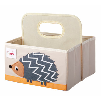 3 Sprouts - Baby Diaper Caddy - Organizer Basket For Nursery - Hedgehog