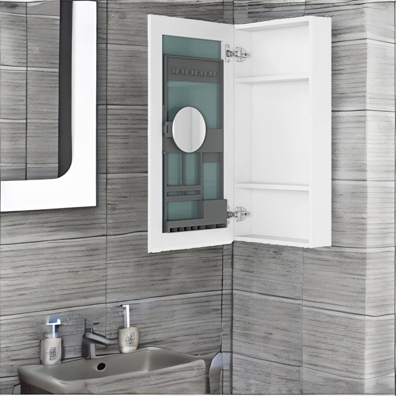 Delhomme 15'' W 30'' H Frameless Medicine Cabinet Mirror 3