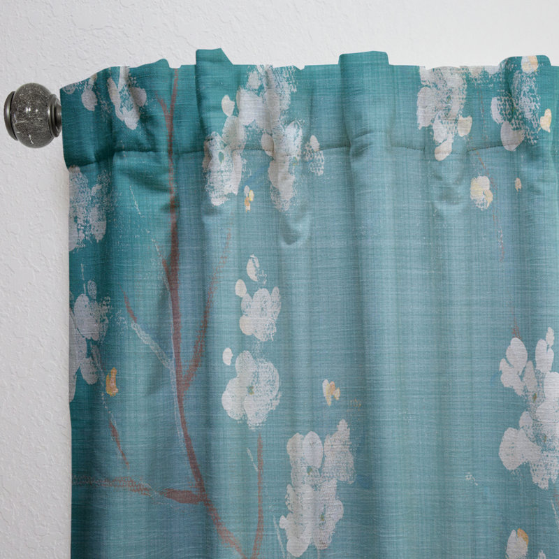 Panneau de rideau simple semi-diaphane avec passe-tringle Cherry, l 52" x L 84"