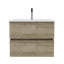 Lavabo intégré en céramique avec matériau écologique, style moderne et minimaliste pour salle de bain luxueuse