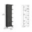 Armoire à linge miroir Urano, quatre tablettes intérieures, cinq tablettes extérieures - chêne Smokey-745745351