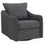 Fauteuil pivotant rembourré gris anthracite Nikko
