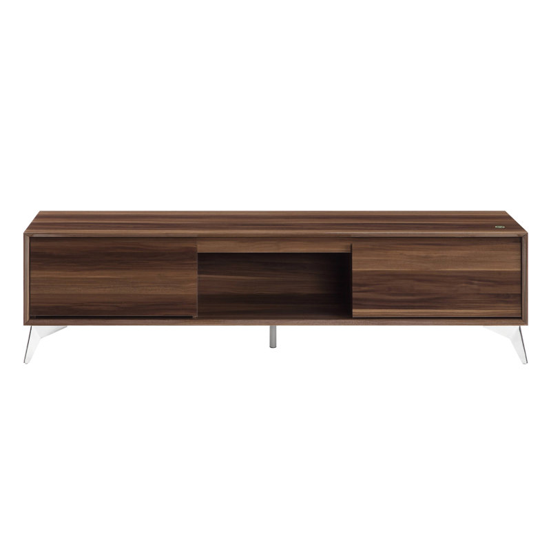 Stylish Finished TV Stand With LED And Smart Storage Options