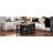 47" Kitchen Island with Extendable Dining Table, Rubber Wood Veneer Kitchen Table with Internal Storage Rack-129469876