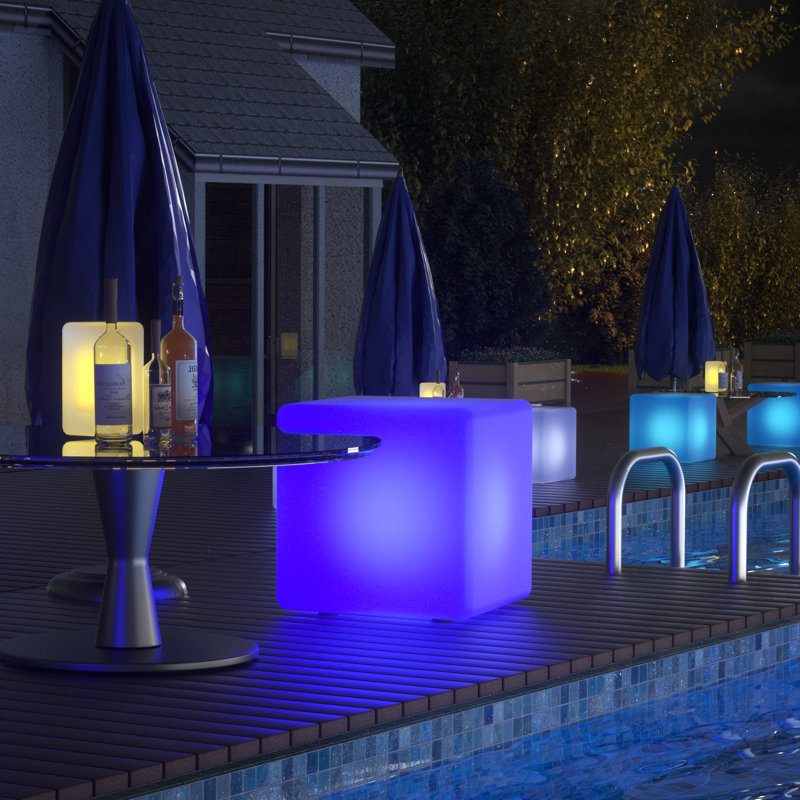 Lamarck 16'' Battery Powered Integrated LED Color Changing Outdoor Floor Lamp