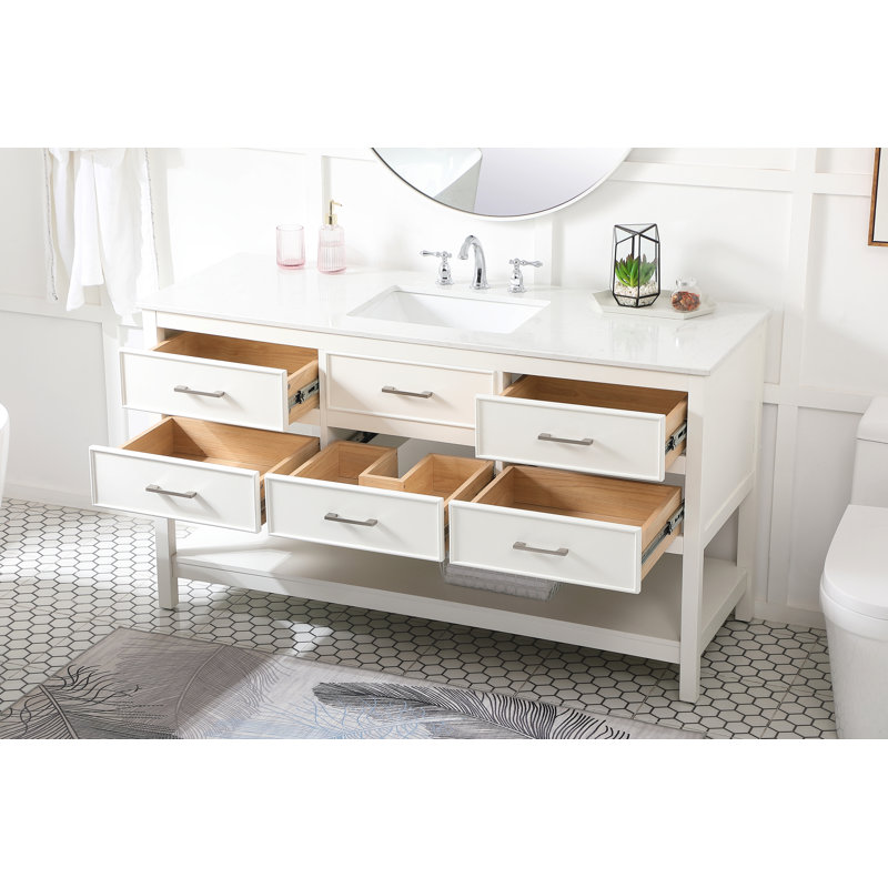 Ensemble de meuble-lavabo simple 60 po Sinclaire, Blanc