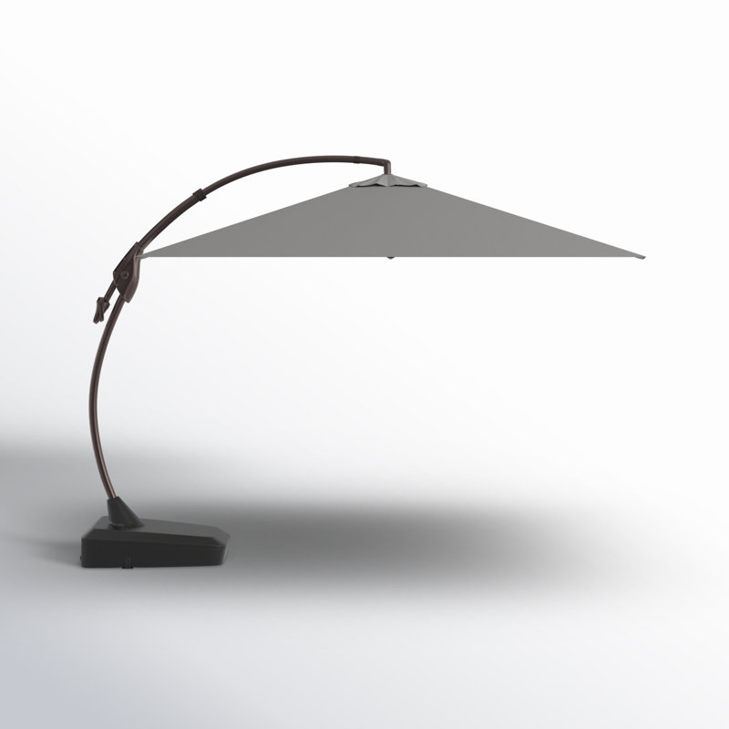 Desiree 9'10" Square Cantilever Sunbrella Umbrella, Canvas Charcoal