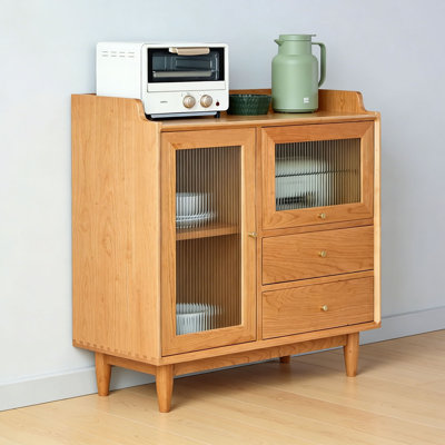 Commode d'appoint minimaliste en bois massif